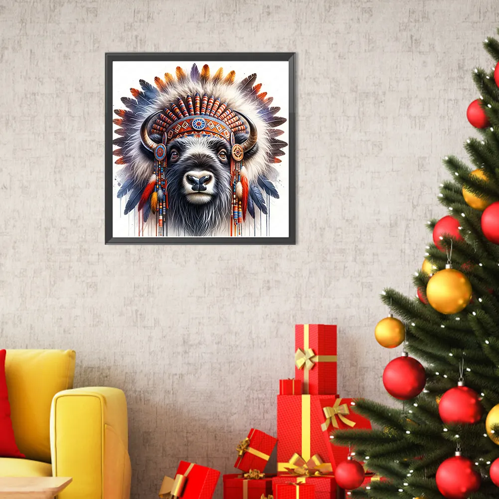 Diamond Painting - Full Square Drill - Indian Yak(Canvas|35*35cm)