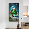 Diamond Painting-DIY Full Round Drill Shells Forest Under Moon(70*40 CM)
