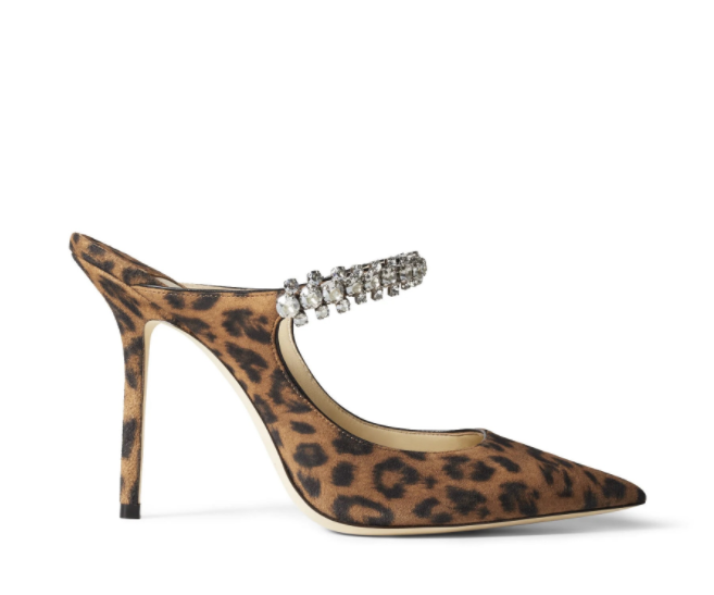 Leopard High Heel Mules Vdcoo