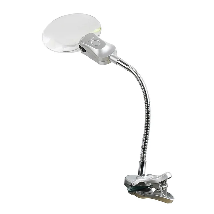 Magnifying Glass Desk Lamp with Clamp for Diamond Painting Cross Stitches gbfke