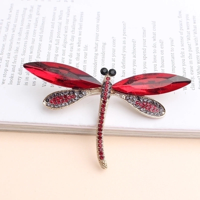 Shiny Dragonfly Alloy Inlay Zircon Women’s Brooches