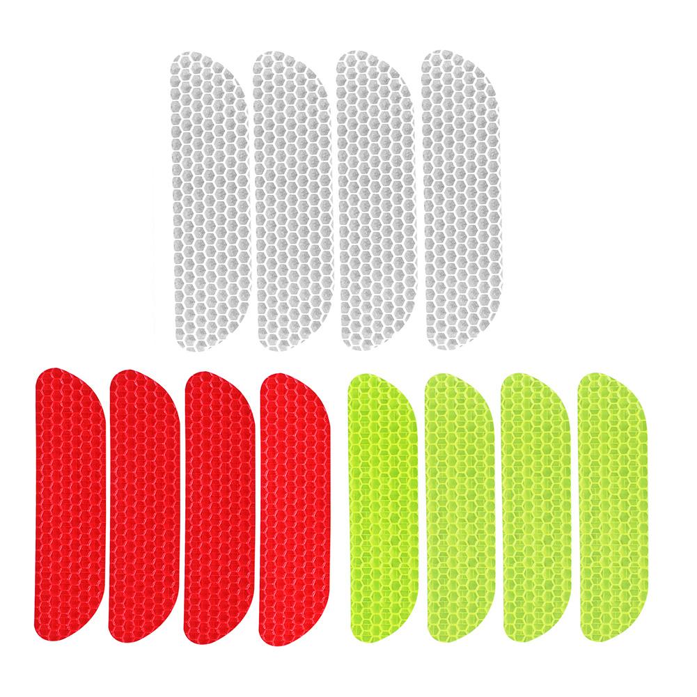 

4pcs Open Car Door Stickers Auto Warning Mark Reflective Strips Tail Tapes, White, 501 Original