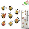 8pcs DIY Bee Diamond Painting Acrylic Fridge Magnet