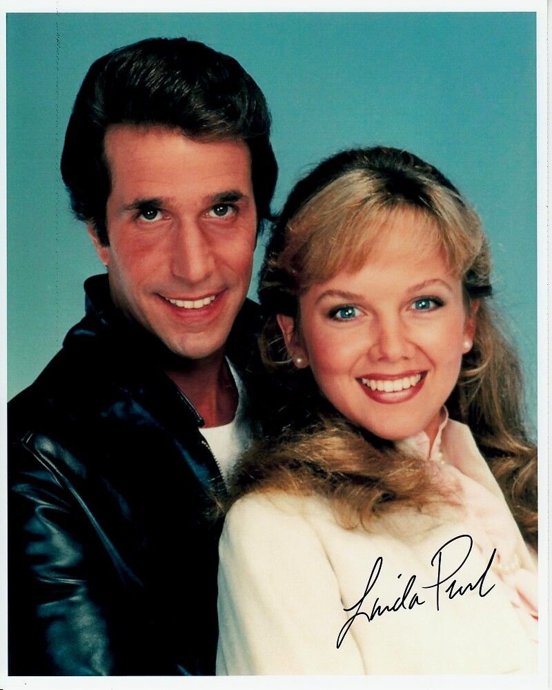 LINDA PURL hand-signed HAPPY DAYS 8x10 authentic w/ coa FONZIE COLOR PORTRAIT