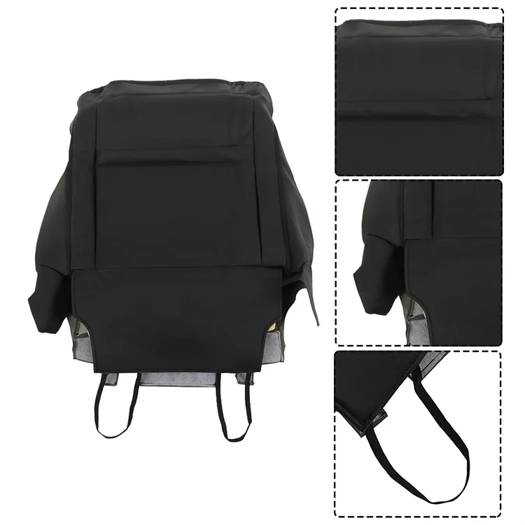 SEBLAFF 4Pcs Black Driver Passenger Leather Seat Cover Lean Back and Bottom Replacement for 2003-2009 4Runner Sport Utility 4-Door