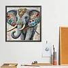 Diamond Painting -DIY Round Drill Mosaic Elephant(40x40cm)