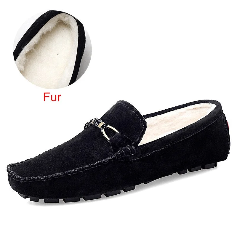DEKABR Men Casual Shoes Fashion Male Shoes Cow Suede Leather Men Loafers leisure Moccasins Slip On Men's Driving Shoes Size 47