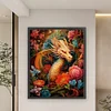 >SALE<Full Embroidery Eco-cotton Thread 11CT Print Flower Dragon Cross Stitch 50x60cm