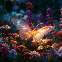 Glowing Butterfly - Diamond Painting