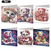 (US Local)6PCS Bear DIY Diamond Art Greeting Cards Congratulations Cards & Gifts