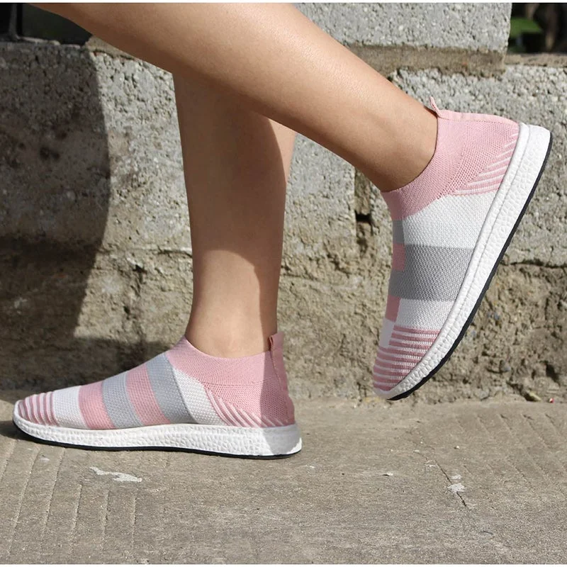 Women's Breathable Platform Flats Bunion Corrector Knitted Sneakers Shoes