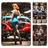 3pcs Girls - Vintage Metal Signs(12*16Inch) - Vehicle