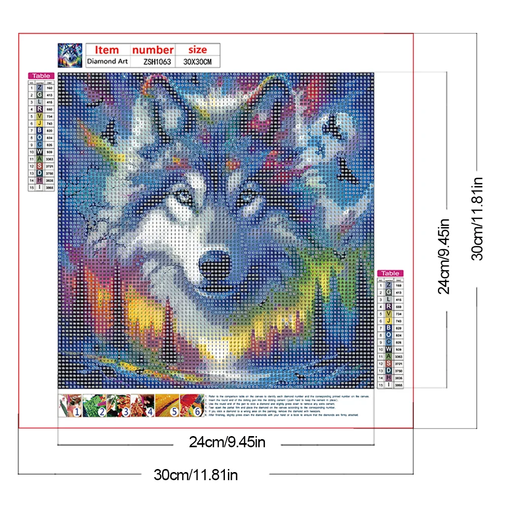 Diamond Painting - Full Round Drill - Wolf(Canvas|30*30cm)