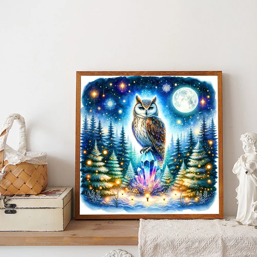 Diamond Painting - Full Round Drill - Owl(Canvas|40*40cm)