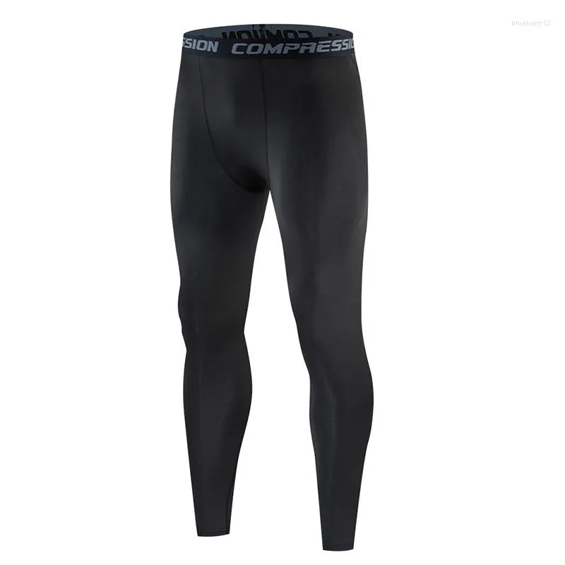 Men&#39;s Pants Mens Compression Casual Trousers Gyms Joggers Exercise Tight Leggings High Stretch Ice Silk Quick-drying