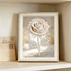 (17x22cm)Rose DIY Pearl Painting Art Kits for Adults Home Wall Decor Pearl Art Painting With Wooden Frame