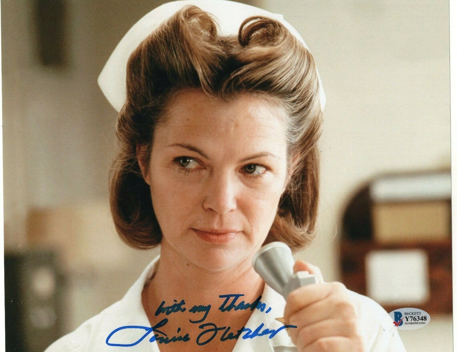 Louise Fletcher The Exorcist Signed 8x10 Photo Poster painting w/Beckett COA Y76348