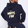 Fashion Sports LOGO Long Sleeve Pullover Hooded Sweatshirt Two Piece Set by Inlyline