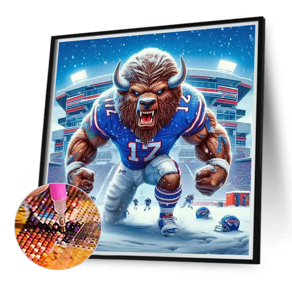 Diamond Painting - Full Round Drill - Buffalo Bills(Canvas|40*40cm)