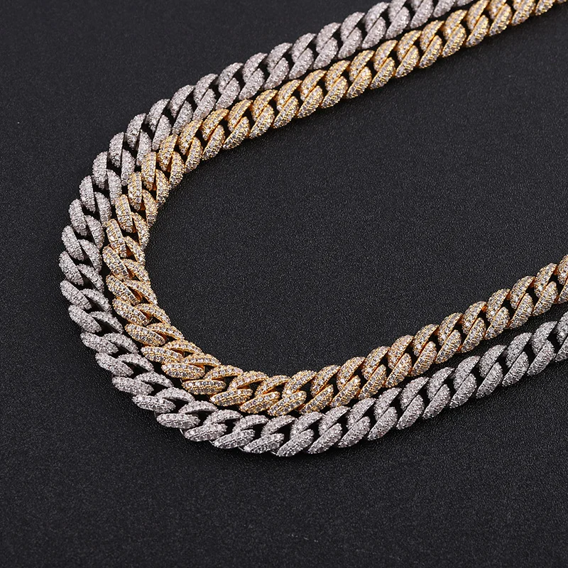 Women's 12mm Micro Paved Cuban Link Chain