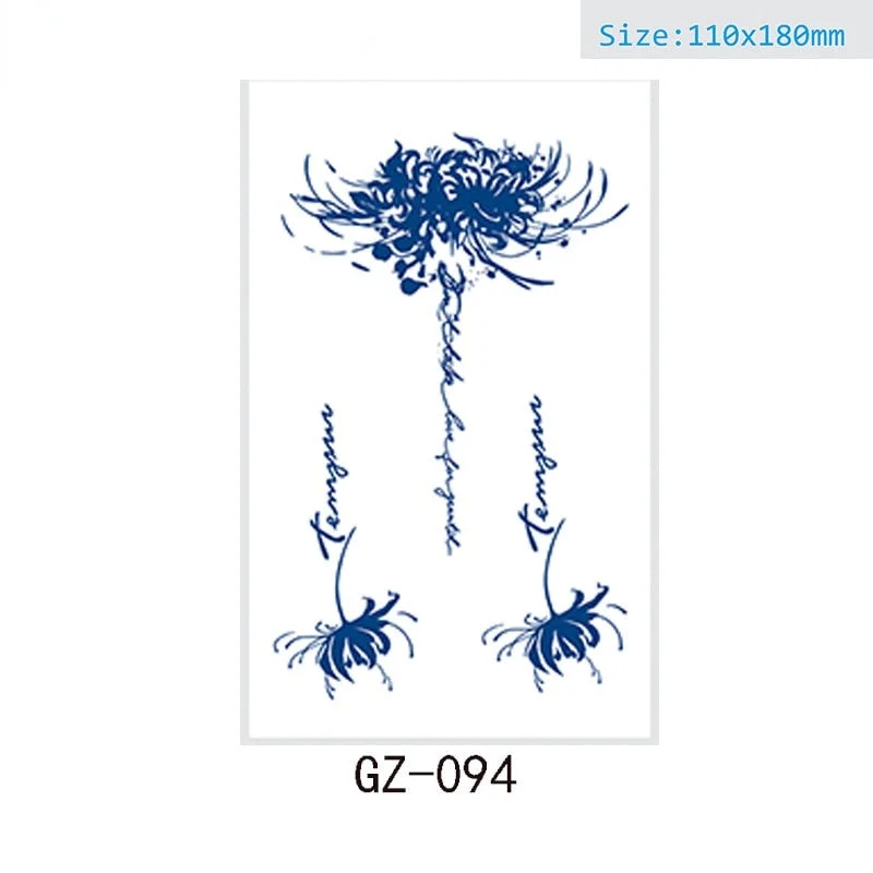 Net Red Herbal Juice Semi-permanent Waterproof Sweat-proof Tattoo Masking Scar Tattoo Sticker Herbal Juice Tattoo Sticker