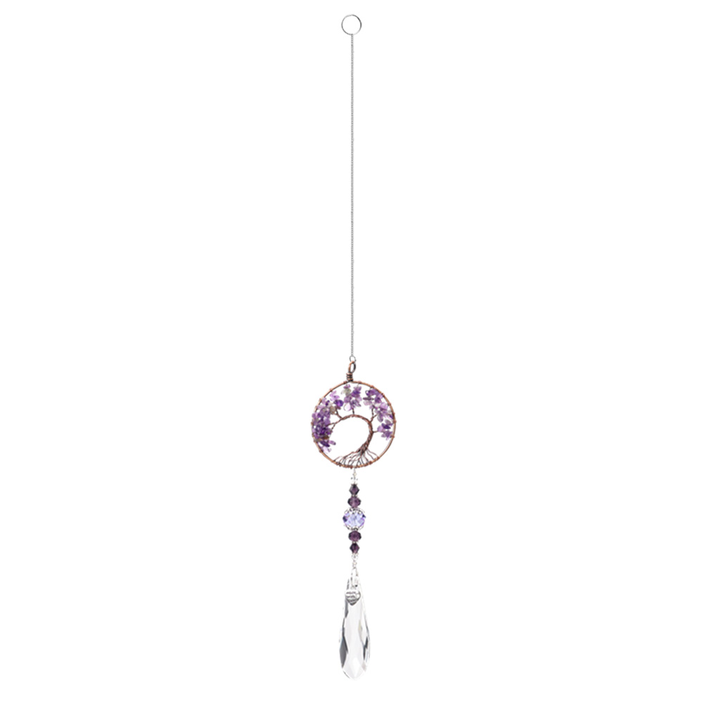 

Purple Life Tree - Art Crystal Suncatcher, 501 Original