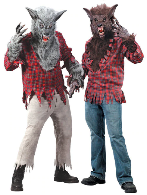 Big Bad Wolf Men's Costume Scary Werewolf Halloween Cosplay-elleschic