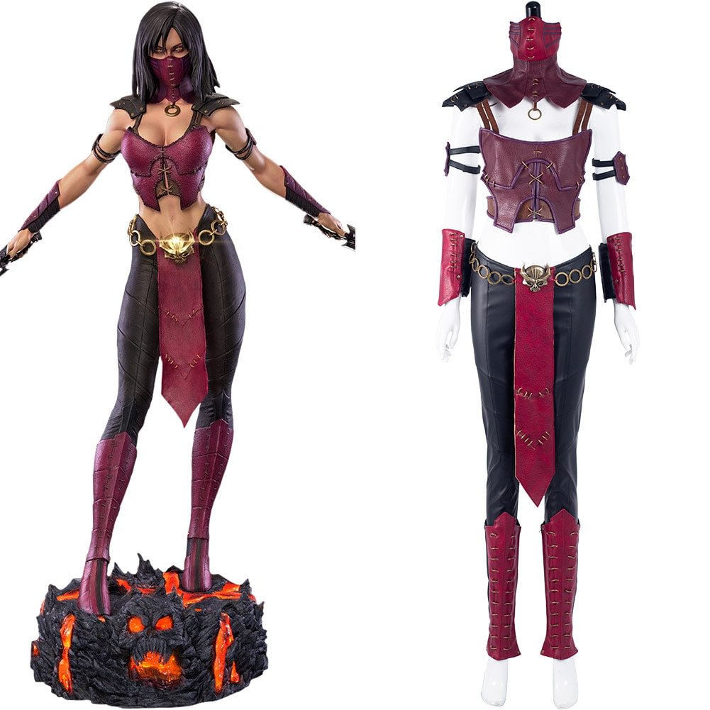 Mortal Kombat 10 Mileena Cosplay Kostüme Outfits Halloween Karneval Suit