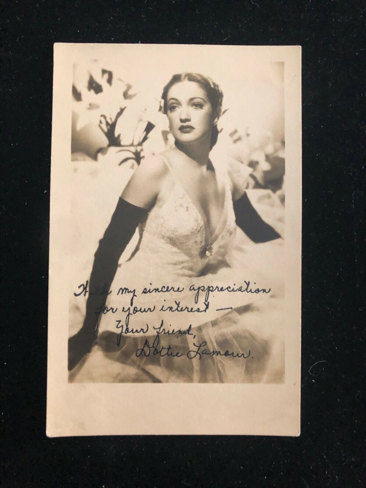 Dorothy Lamour Photo Poster paintinggraph / Postcard Style - Circa 1940's