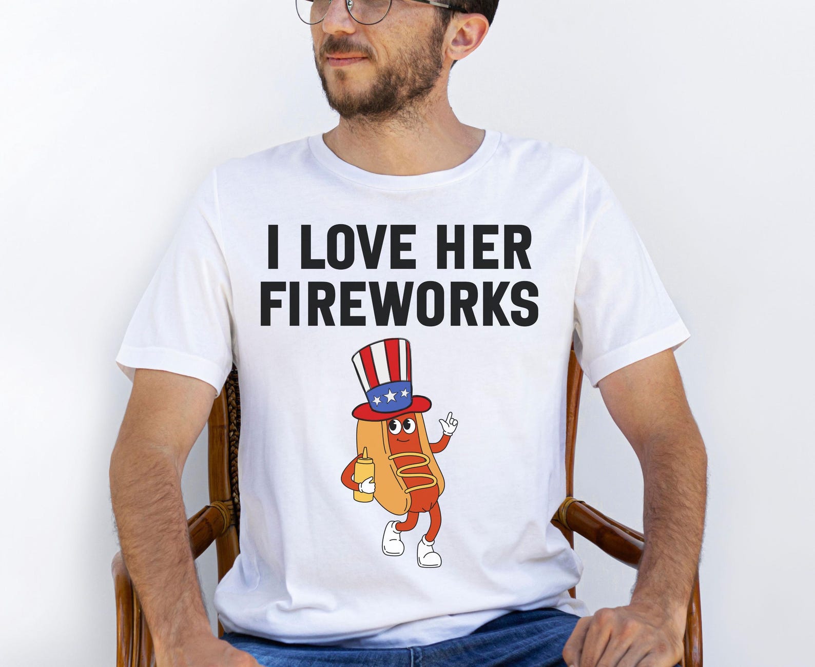 Loveyoufancy Funny Couples Matching Fourth of July Shirts, Adult Humor 4th of July Shirts for Couples, Independence Day Couple Tees
