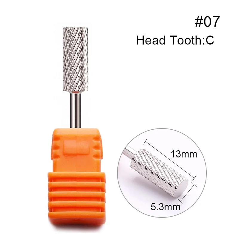 1 Pc Nail Drill Bit Multi-size Silver Manicure Nail Art Tool Electric Manicure Machine Device-Nail Inspo