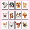 12pcs Dogs 5D DIY Square Drill Diamond Painting Kits for Adults Beginners Home Decor Diamonds Paintings Gem Art 5.91x7.09in