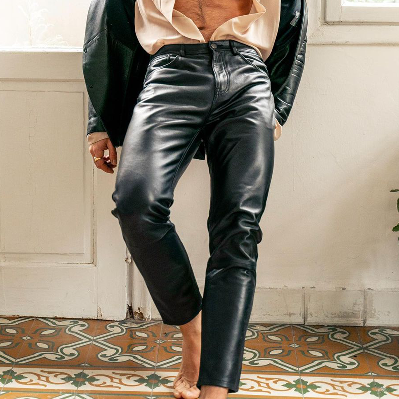 Cropped Slim Sexy Nightclub Party Leather Pants