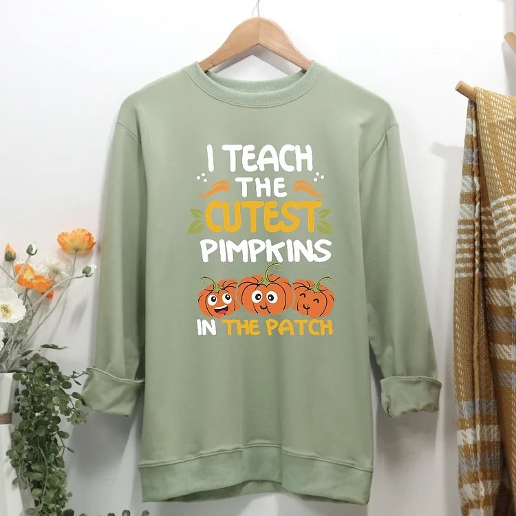 Teacher Cutest Pumpkins Women Casual Sweatshirt