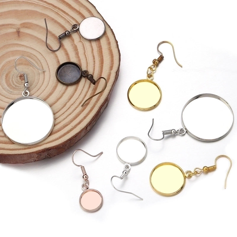 10 PCS/Package Iron Copper Solid Color Hook Earring Findings