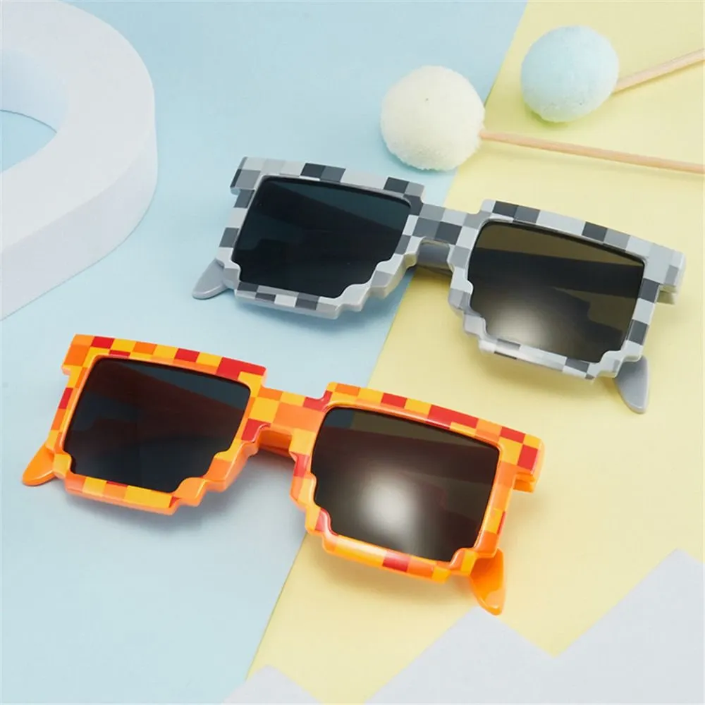 Funny Kids Mosaic Sunglasses Cute Halloween Cosplay Decorative Rainbow ...
