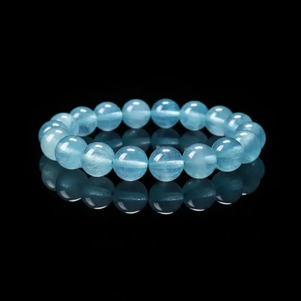 The Azure Serenity Aquamarine Bracelet | Natural Gemstone Series by JiStones