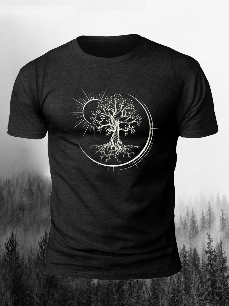 Tree Of Life On The Arc Print Short Sleeve Men's T-Shirt