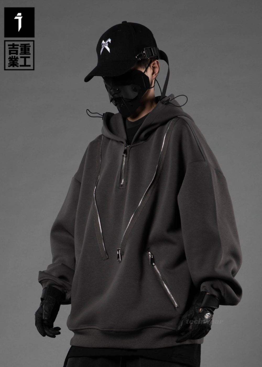 Irregular Zipper Hoodies JIYE HEAVY INDUSTRY techwear-x