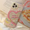 Cute Cartoon Bunny Heart Mirror Phone Case for iPhone 7-14