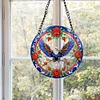 Animal Suncatcher Eagle Crystal Painting Ornaments Hanging Kit for Home Window Wall