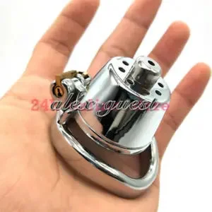 pornhint Pornhint Stainless Steel Chastity Cage with Sounds Tube Cage Male Chastity Belt Device