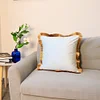 Velvet Golden Tassels Plush Home Living Creative Cushion Pillow Cover