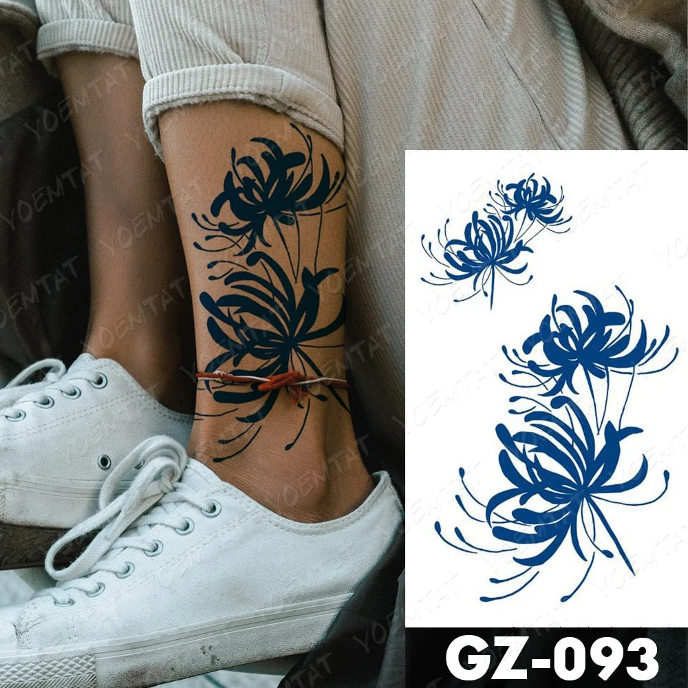 Juice Lasting Waterproof Temporary Tattoo Stickers Lotus Totem Flower Mandala Flash Tattoos Ink Fatima Hand Body Art Fake Tatto