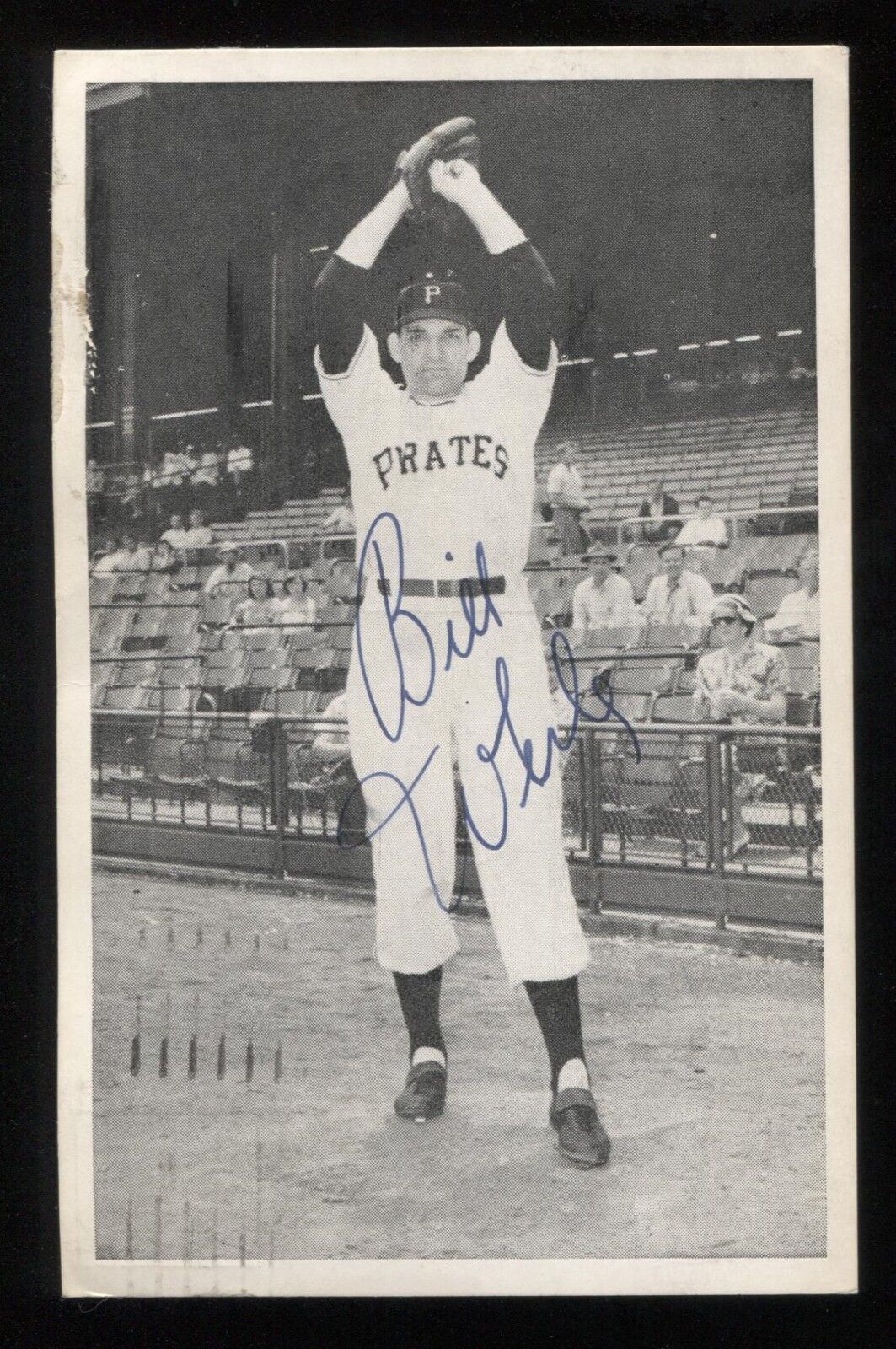 Bill Werle Vintage Signed Photo Poster painting Post Card Autographed in 1951 Baseball