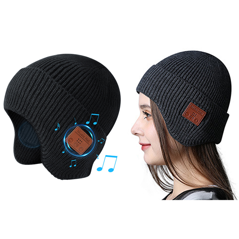 

Unisex Warm Headset Beanie with Mic Removable 5.0 Bluetooth-Compatible Cap, Grey, 501 Original