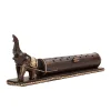 Retro wooden Japanese Zen tea table elephant incense burner ornaments