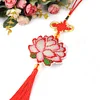 Bead Embroiderys - Counted Cross Stitch Lotus Ornament Kit for Wall Window Decorations