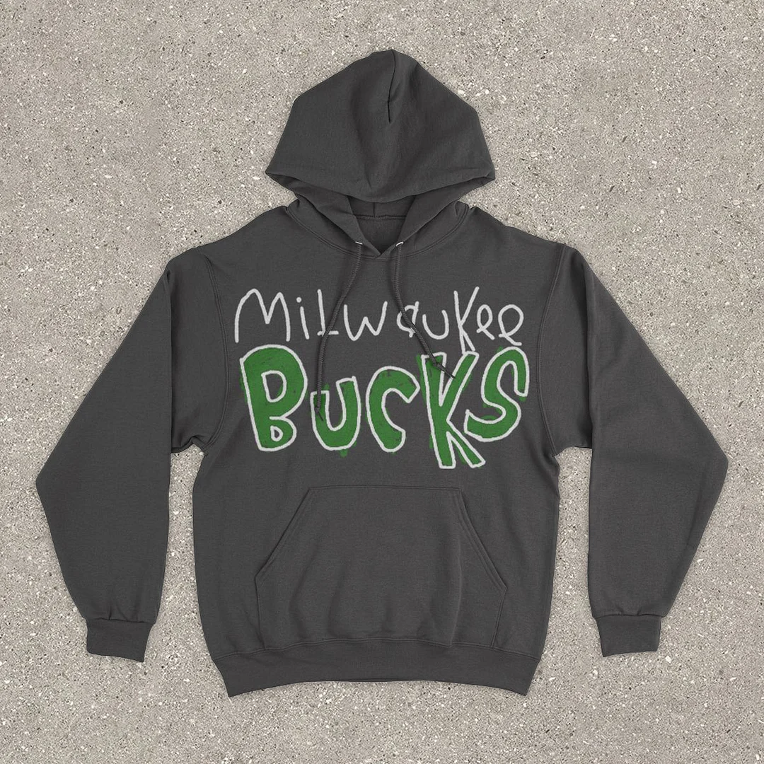 Personalized Letter Print Preppy Casual Loose Hoodie