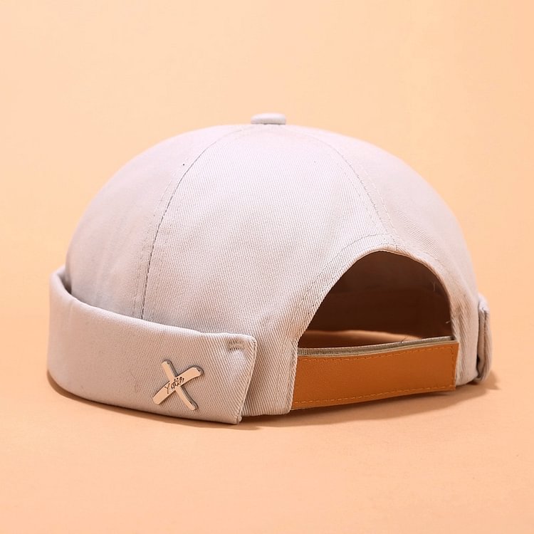 Men & Women Sailor Cap Rolled Cuff Retro Brimless Hats Beanie Hats Skull Caps